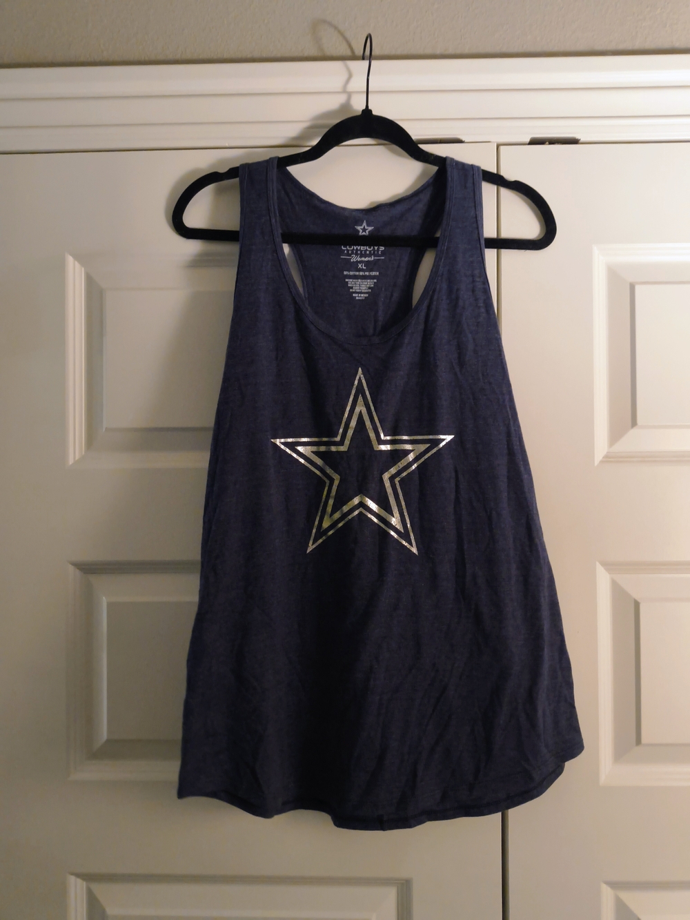 Dallas Cowboys Navy Star Racerback Tank Top